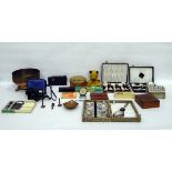 Mixed lot to include wooden boxes, vintage camera, dominoes, Sooty puppet, vase,
