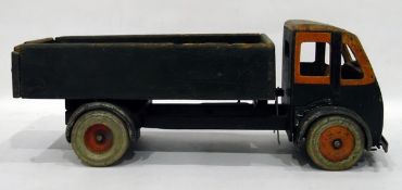 Wooden toy model truck,