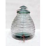 20th century glass beehive-shaped beverage dispenser,
