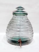 20th century glass beehive-shaped beverage dispenser,