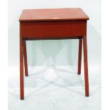 Child's red painted desk