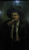 W Marsh(?) (late 19th/early 20th century) Oil on board Gentleman eating,