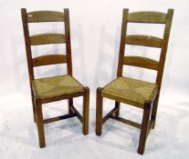 Set of four kitchen chairs with wicker seats (4)