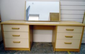 Stag bedroom suite comprising dressing chest,