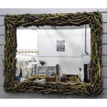 Oka wall mirror with driftwood surround,