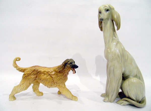 Lladro model of a Afghan hound and a Beswick model of an Afghan hound (2)