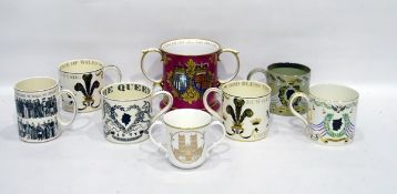 Quantity of Wedgwood commemorative mugs by Richard Guyatt and others to include 'To commemorate the