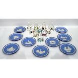 Quantity of 'The Hammersley Annual Bell' 1970's and a quantity of Wedgwood blue jasperware