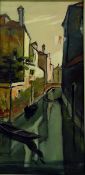 Abbiath(?) (20th century) Oil on canvas Venetian canal scene, signed lower right,