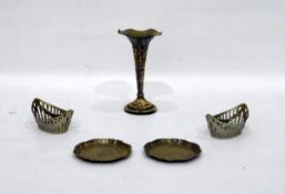 Pair of silver pin trays, each circular, Birmingham assay, 8cm diameter,