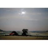 Andrew John (20th century) Watercolour "Across the Sussex Weald",