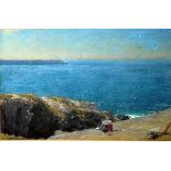 Albert Goodwin (1845-1932) Watercolour and bodycolour "From Morte Point, N Devon",