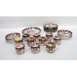 Royal Crown Derby part tea service, Imari pattern, comprising 10 cups, 12 saucers,
