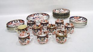 Royal Crown Derby part tea service, Imari pattern, comprising 10 cups, 12 saucers,