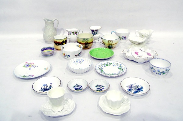 Quantity of decorative china to include a Shelley china bowl, a Coalport egg cup,