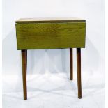 Modern drop-leaf table, on straight supports,