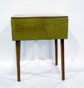 Modern drop-leaf table, on straight supports,