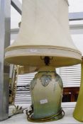 Pair of ceramic table lights, C King pottery, Malmesbury,