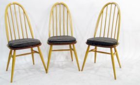 Set of four Ercol chairs,