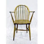 Ercol kitchen carver and a matching chair,