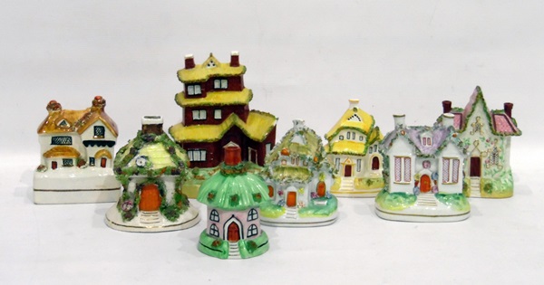 Quantity of Staffordshire model cottages (8)