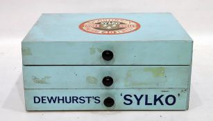 Boxed set of Dewhurst's Sylko enclosing various branded threads (3 drawers)