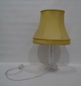 Orrefors glass table lamp, marked to metal mount,