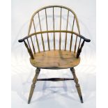 Modern lightwood spindle backed chair,