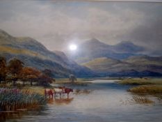 C Ross (early 20th century) Watercolour "Snowdon from Cader Idris",