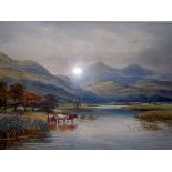 C Ross (early 20th century) Watercolour "Snowdon from Cader Idris",