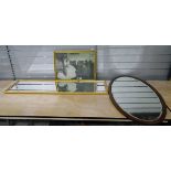 Modern rectangular wall mirror,