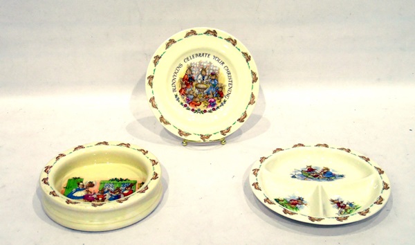 Bunnykins china plate 'Bunnykins Celebrate your Christening',