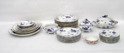 Quantity of Booths pottery 'Flora' pattern, reg no 652305 part dinner service to include tureens,