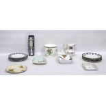 Mixed decorative ceramics to include a National Trust rectangular trinket tray,