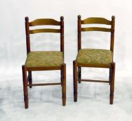 Set of four modern dining chairs with upholstered seats (4)