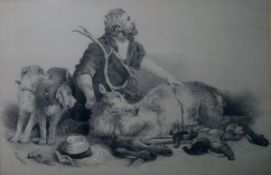 Blanche Needham (after Edwin Henry Landseer) Pencil drawing "A Detail from Bolton Abbey in the