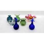 Holmegaard glass heart-shaped miniature vase, marked to base 'No.