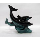 Poole pottery dolphin group,