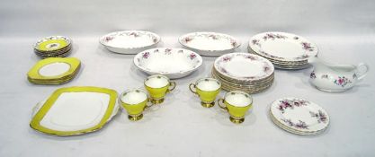 Mayfair part dinner service, floral decorated,