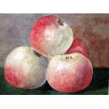 Unattributed (20th century school) Pair of watercolours Still life of apples, unsigned, 11.