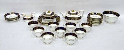 19th century Spode china teaset viz:- teapot, covered sugar basin, cream jug, 11 cups (two damaged),