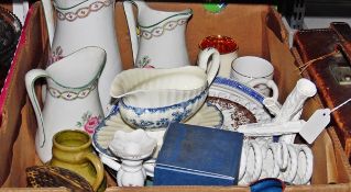 Quantity of ceramics and glassware including Royal Worcester 'Mansfield' three graduated Edwardian