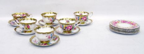 Royal Albert 'Goldcrest Series' part tea service and Royal Albert 'Serena' tea plates