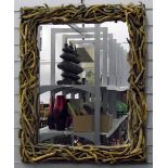 Oka wall mirror with driftwood surround,