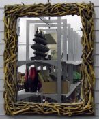 Oka wall mirror with driftwood surround,