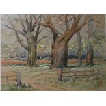 Fred Bollands Watercolour drawing Autumn woodland, signed lower right,