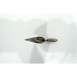 Victorian silver trowel-shaped bookmark, makers Levi & Salaman, Chester,