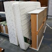 4' 6" double divan bed with drawers and a Snuggle memory foam 'Cool Zone' mattress