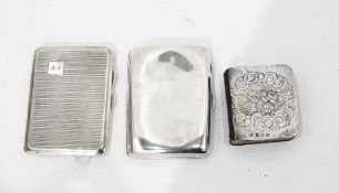 Two silver cigarette cases, Birmingham 1929 and Birmingham 1918,