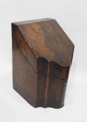 Georgian mahogany knife box with fitted interior, inlaid interior to the lid,